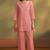 Women’s pure cotton pink schiffli co-ord set