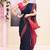 Women's navy blue embellished cotton blend jamdani saree