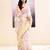 Women's white embellished cotton blend printed saree
