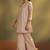 Brown pure cotton embroidered co-ord set for women