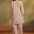 Brown pure cotton embroidered co-ord set for women