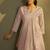 Brown pure cotton embroidered co-ord set for women