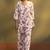Women’s cream cotton blend printed co-ord set