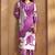Purple viscose rayon printed straight co-ord set