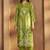 Green viscose rayon printed straight co-ord set