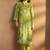 Green viscose rayon printed straight co-ord set