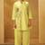 Women yellow pure cotton embroidered straight kurta co-ord set