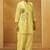 Women yellow pure cotton embroidered straight kurta co-ord set