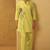Women yellow pure cotton embroidered straight kurta co-ord set