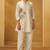 Women white pure cotton embroidered straight kurta co-ord set