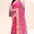 Women's pink embellished cotton blend printed saree
