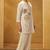 Women white pure cotton embroidered straight kurta co-ord set