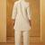 Women white pure cotton embroidered straight kurta co-ord set