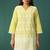 Women’s pure cotton yellow schiffli co-ord set