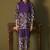 Purple rayon floral printed co-ord set for women