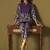 Purple rayon floral printed co-ord set for women