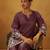 Women coffee embroidered cotton blend straight kurta co-ord set
