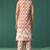 White pure cotton printed co-ord set for women