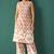 White pure cotton printed co-ord set for women