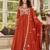 Pure vichitra embroidered gown with heavy cording sequence work & dupatta