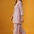 Lilac pure cotton schiffli embroidered fit & flare co-ord set