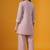 Lilac pure cotton schiffli embroidered fit & flare co-ord set