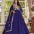 Pure vichitra embroidered gown with heavy cording sequence work & dupatta