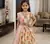 Cream Digital Print gown With Embroidered Sequins 