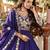 Pure vichitra embroidered gown with heavy cording sequence work & dupatta