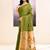 Women's olive embellished tissue jamdani saree