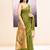 Women's olive embellished tissue jamdani saree
