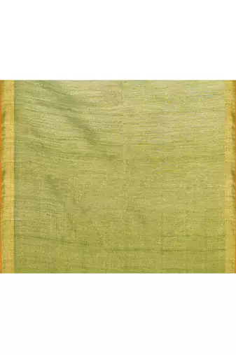 Women's olive embellished tissue jamdani saree