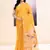 Women's yellow embellished tissue jamdani saree