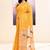 Women's yellow embellished tissue jamdani saree
