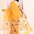 Women's yellow embellished tissue jamdani saree