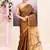 Women's brown embellished tissue jamdani saree
