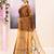Women's brown embellished tissue jamdani saree