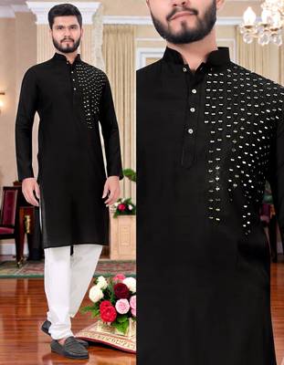 men   s festive special traditional cotton kurta with regular fit 1