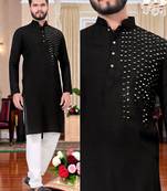 men’s festive special traditional cotton kurta with regular fit