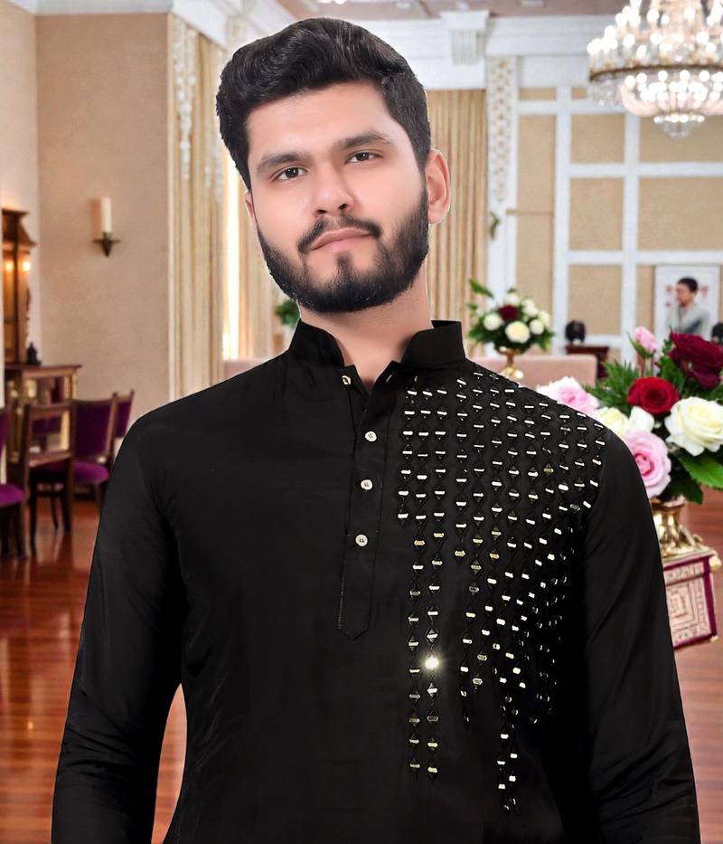 men’s festive special traditional cotton kurta with regular fit