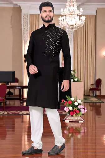 men’s festive special traditional cotton kurta with regular fit
