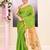 Women's green embellished tissue jamdani saree