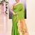 Women's green embellished tissue jamdani saree