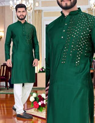 men   s festive special traditional cotton kurta with regular fit 1