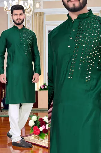 men’s festive special traditional cotton kurta with regular fit