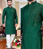 men’s festive special traditional cotton kurta with regular fit