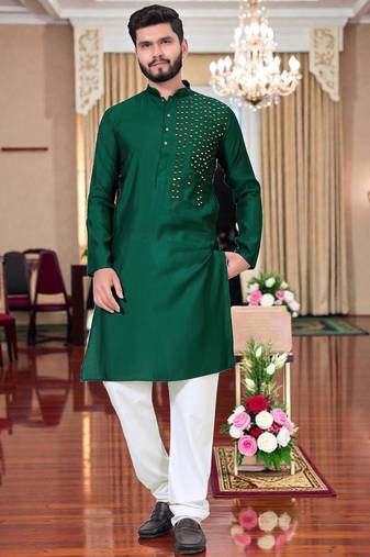 men   s festive special traditional cotton kurta with regular fit