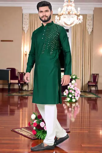 men   s festive special traditional cotton kurta with regular fit