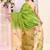 Women's green embellished tissue jamdani saree
