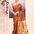 Women's brown embellished tissue jamdani saree